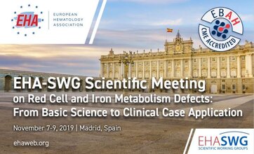EHA-SWG Scientific Meeting on Red Cell and Iron Metabolism Defects: "From basic science to clinical case application" will take place next 7-9 November in Madrid