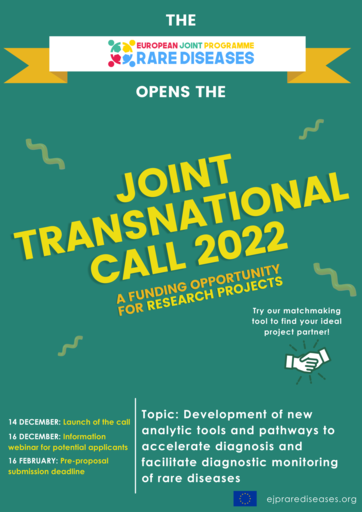 The EJP RD Joint Transnational Call 2022 has been pre-announced!