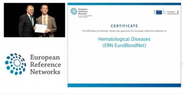 EuroBloodNet, the European Reference Network on Rare Hematological Diseases, awarded by the EC as one of the approved ERNs